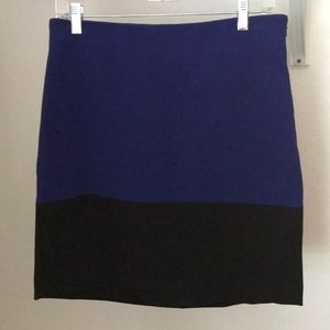 Blue with black trim Loft skirt